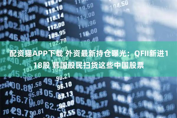 配资猫APP下载 外资最新持仓曝光：QFII新进118股 韩国股民扫货这些中国股票